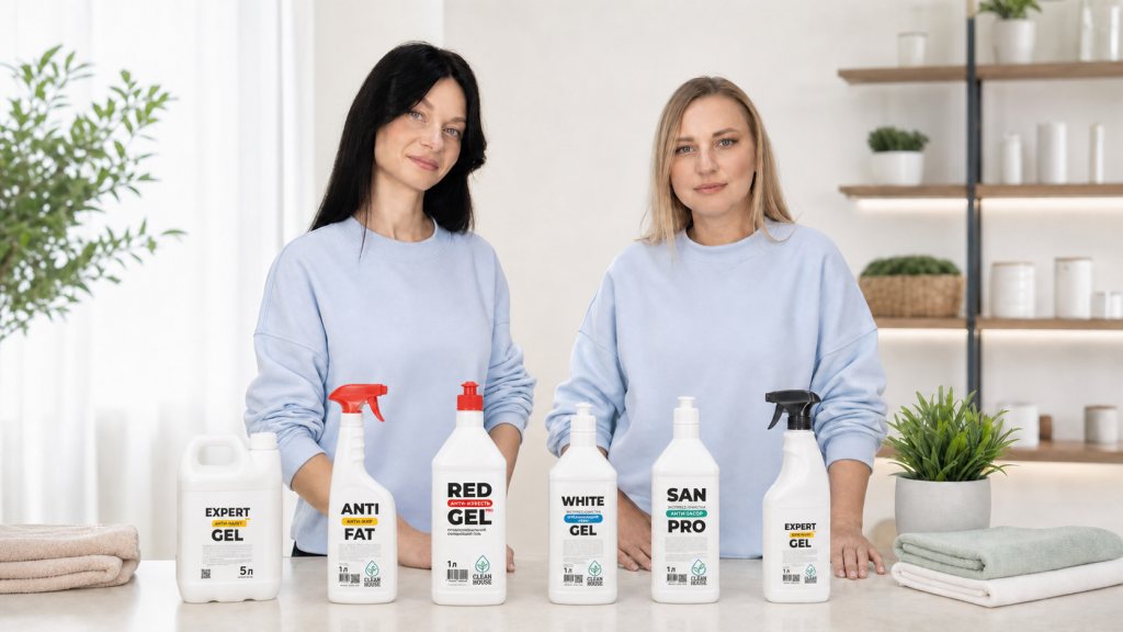 Основательницы Clean House с актуальной линейкой средств для уборки